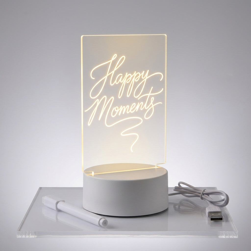 LED Message Board Night Light with USB Charging