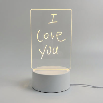 LED Message Board Night Light with USB Charging